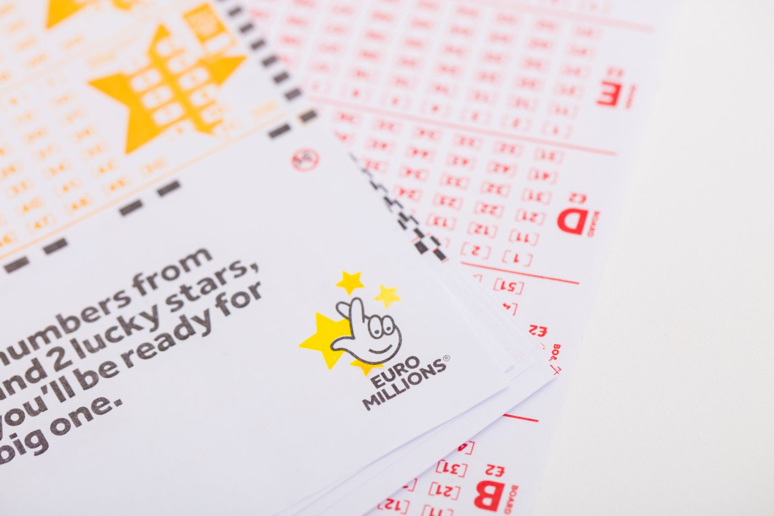 Euro Lottery paper ticket